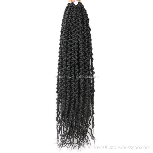 Hot sell passion twist hairLow Temperature Synthetic Braiding Hair 2X Twisted Crochet Braids Hair Extension Senegal Twist